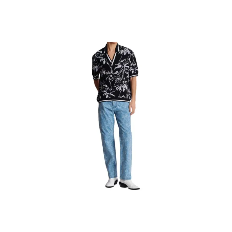 BALMAIN Polo Shirts Men Black-1