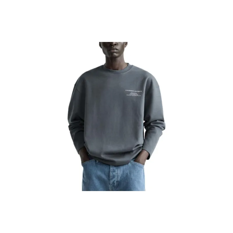 ZARA Sweatshirts Men Gray-2