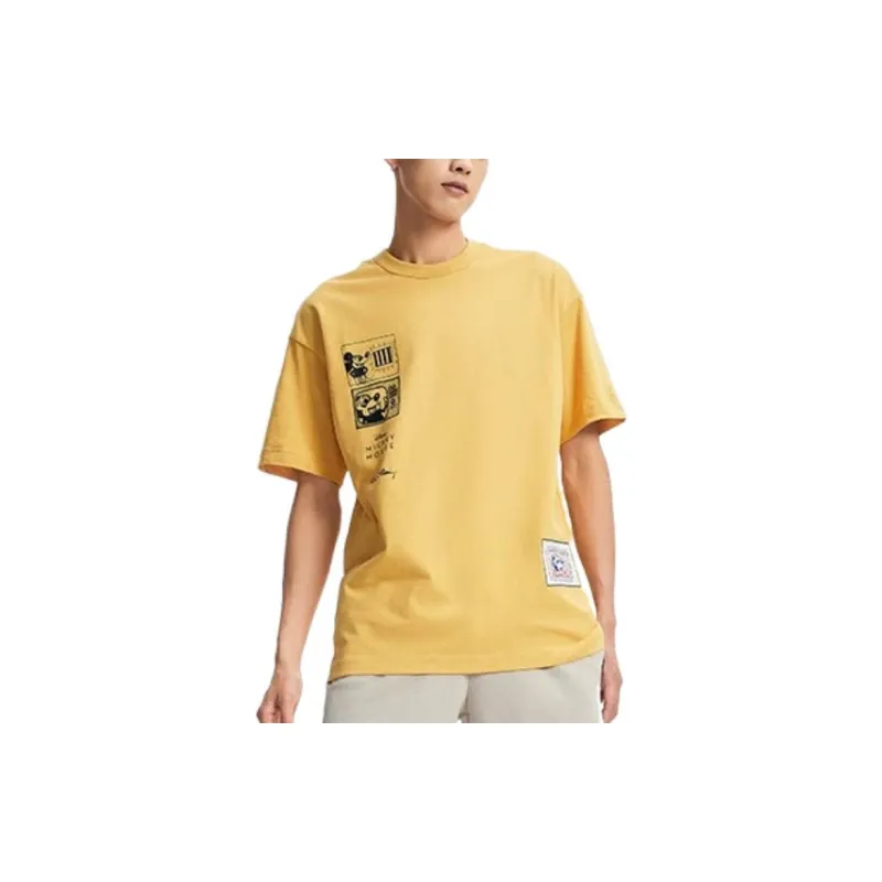 LiNing x Disney Sports Fashion Collection T Shirt Men's Light Ochre Yellow-3