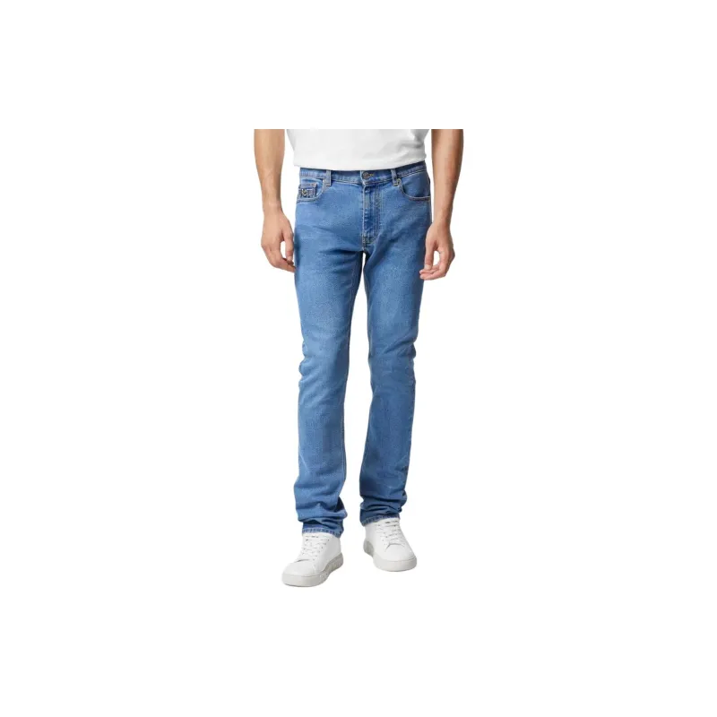 VERSACE Logo Patch Denim Jeans-3