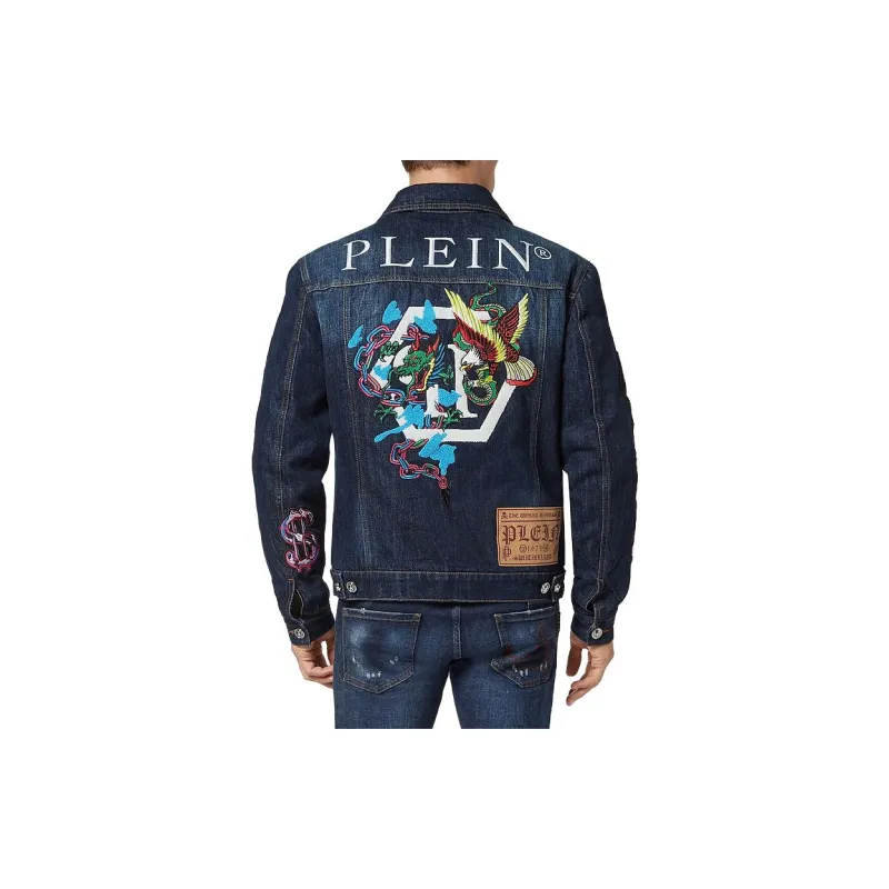 PHILIPP PLEIN Denim Jacket Men's Blue-2