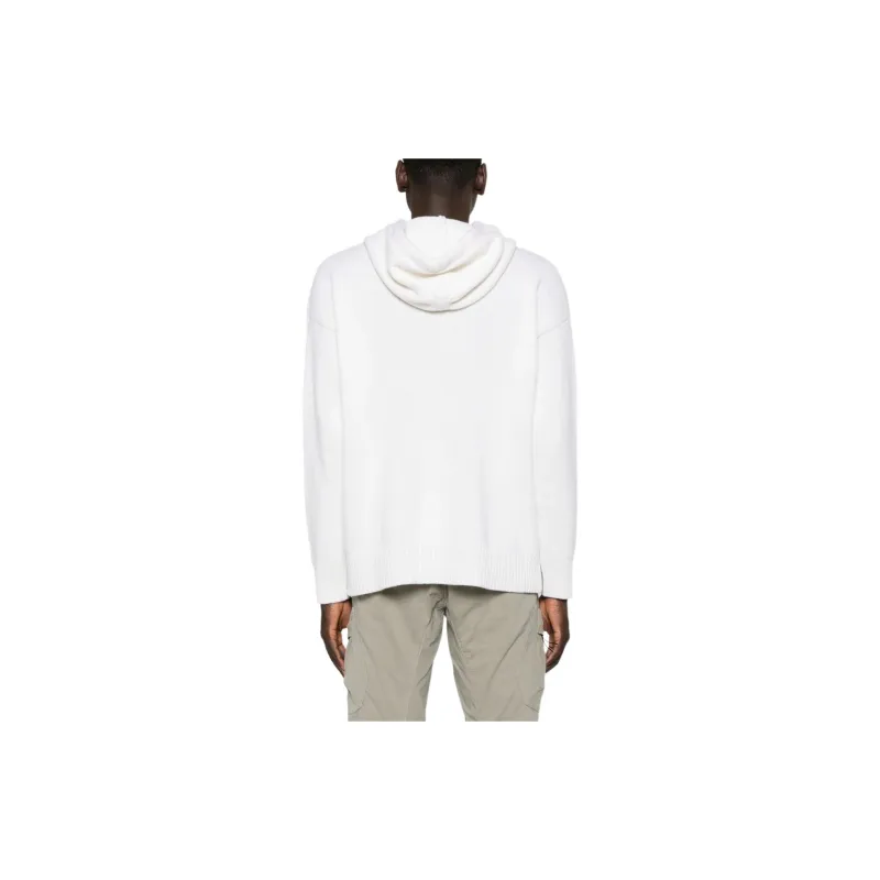 C.P.Company Logo embroidered Knitted Hoodie-2