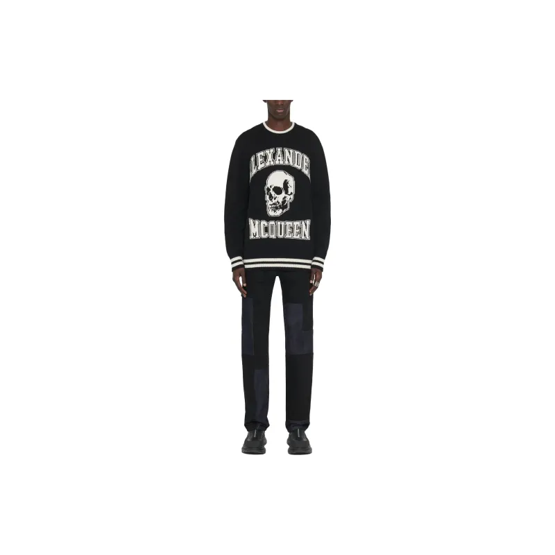 Alexander McQueen Logo Intarsia Crewneck Jumper-1