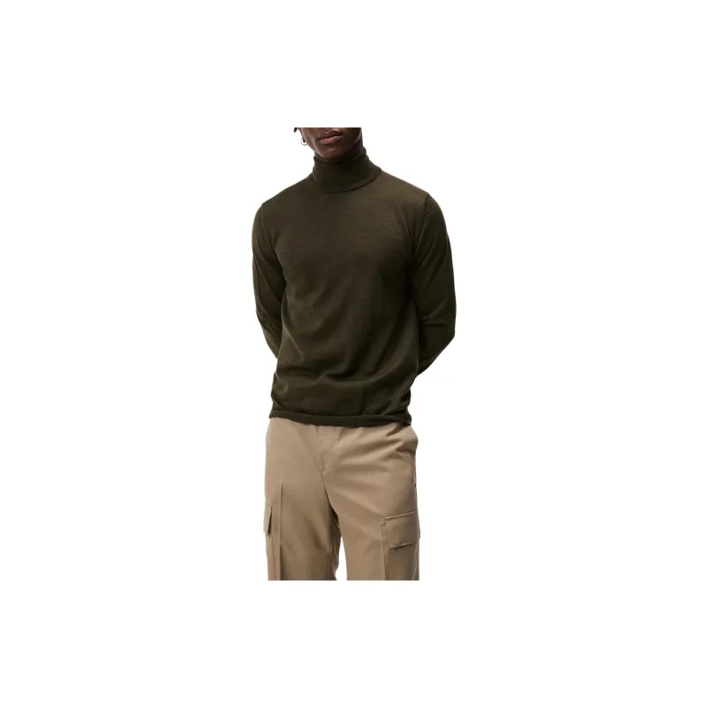 J.Lindeberg Lyd Merino Turtleneck Sweater Men's Forest Green-2