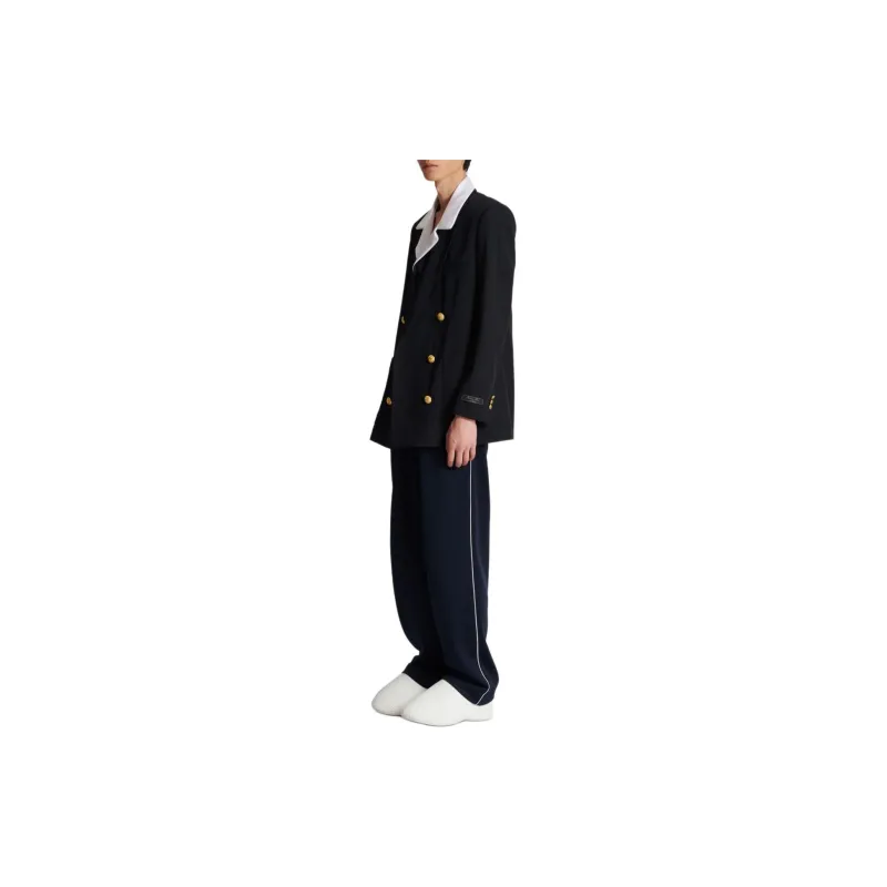 BALMAIN Logo patch Double breasted Blazer-3