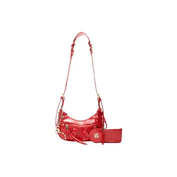 STEVE MADDEN PU Portable Crossbody Bag Shoulder Bag Medium Size Women's Red