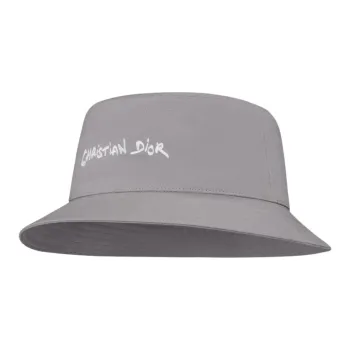 DIOR Cotton Bucket Hats Men's Gray