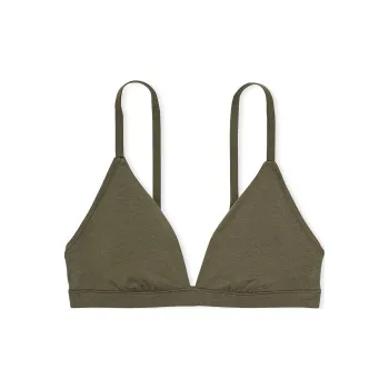 Victoria's Secret PINK Bralettes & Bra Tops Base Cotton Triangle Bralette/CNO Bra Women's Olive