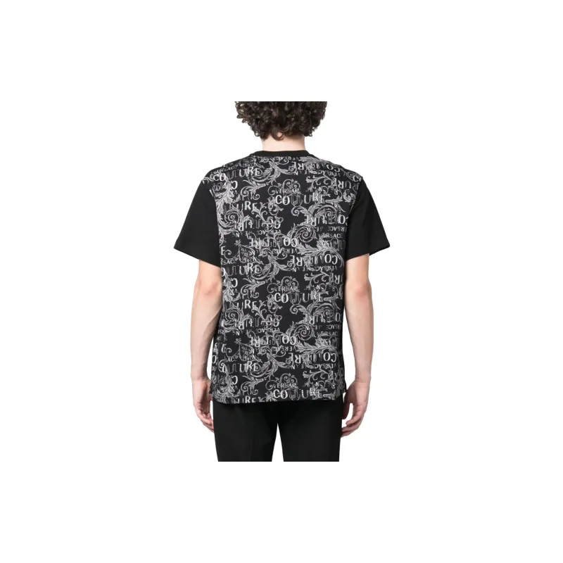 VERSACE JEANS COUTURE T Shirt Men's Black Gray-2