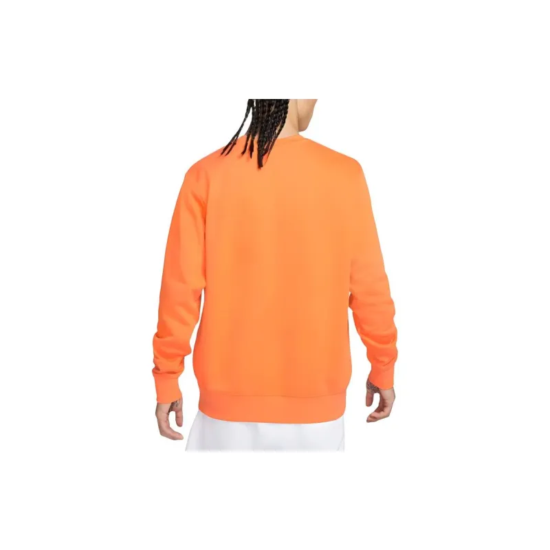 Nike As M Nsw Club Crw Ft Embroidered Logo Ribbed Knit Pullover Sweatshirt-3