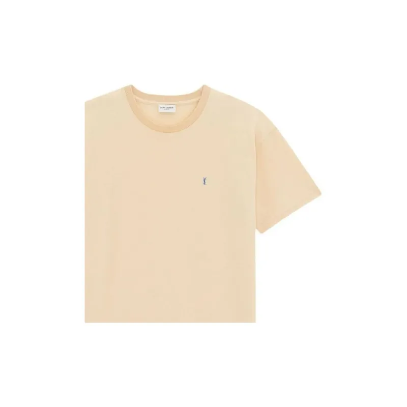 SAINT LAURENT Cassandre Crewneck T Shirt-6