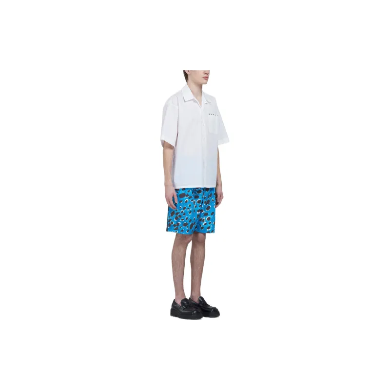 MARNI Boxy Fit Logo Bowling Shirt-1