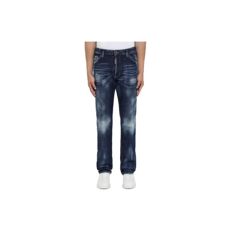 DSQUARED 2 Logo Patch Distressed Slim Fit Jeans-6