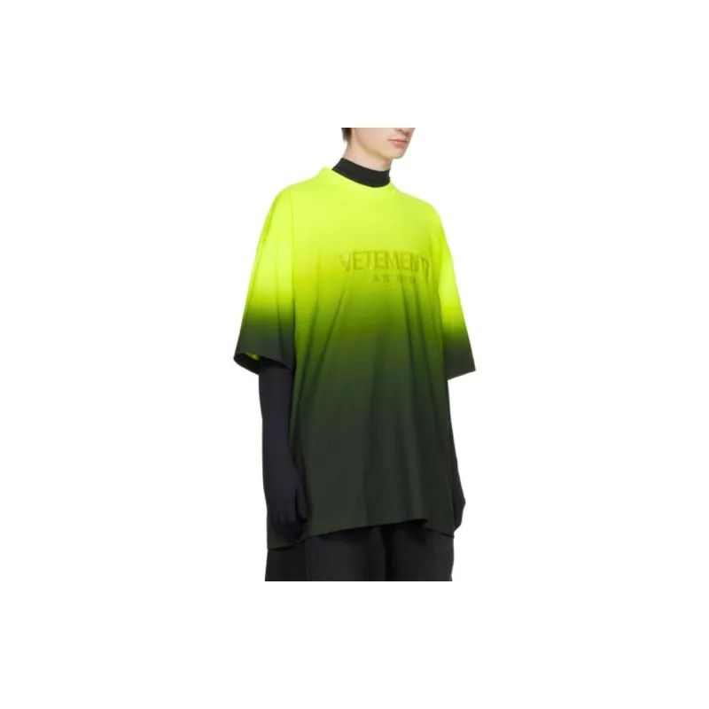 Vetements T-Shirts Men Yellow Gradient-1
