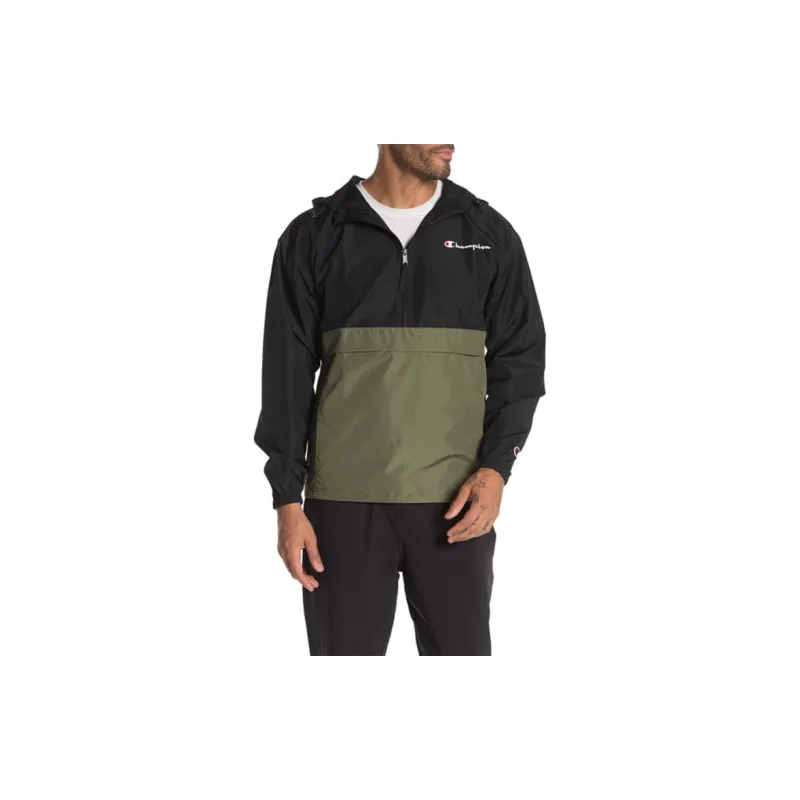 Champion Jackets Coats US Version Unisex Black Green Patchwork-1