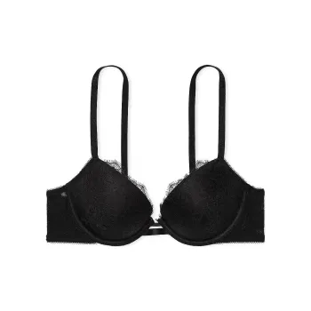 Victoria's Secret Very Sexy Rose Lace Push-Up Bra / Black Bra Women's Black