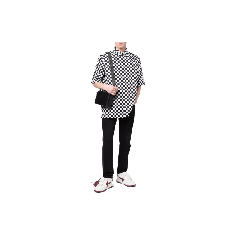 OFF WHITE Check Pattern Short Sleeved Shirt-1