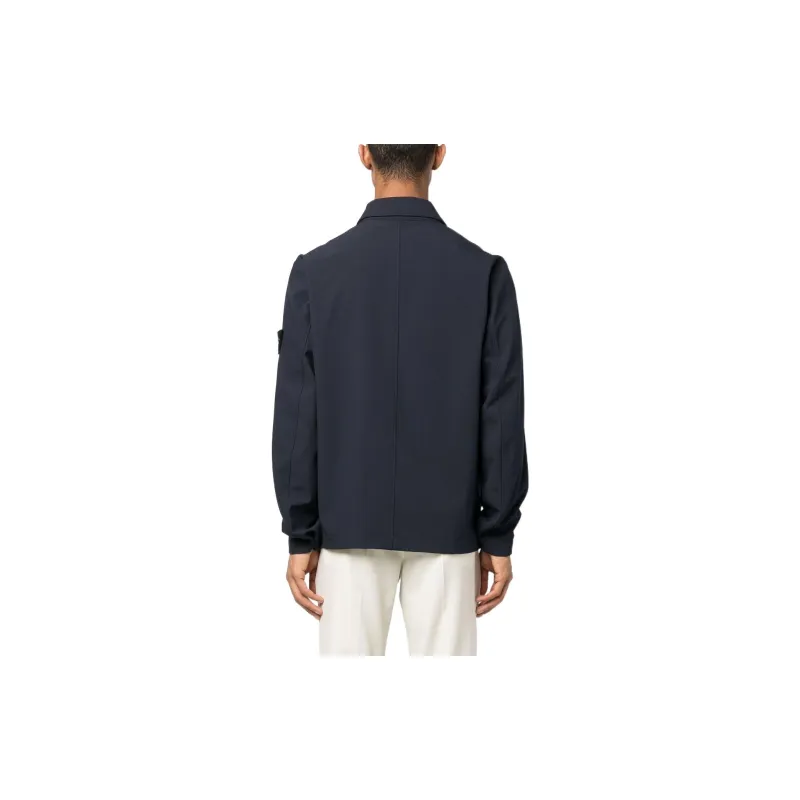 STONE ISLAND LIGHT SOFT SHELL R SERIES SOFT SHELL Jackets & Coats Men's Marine Blue-2