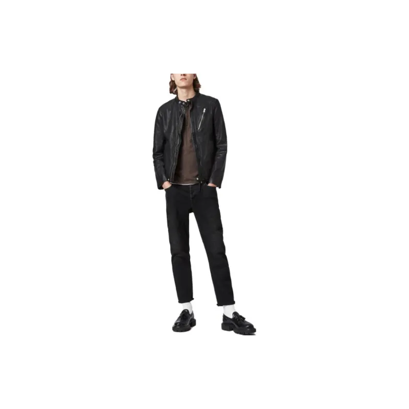 ALLSAINTS Leather Jacket Men's Black-3