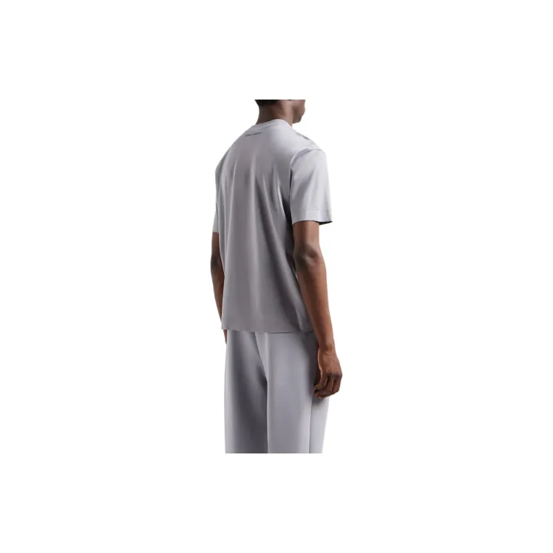 EMPORIO ARMANI Lyocell blend Jersey T shirt With Oversized Eagle Embroidery And Print-2