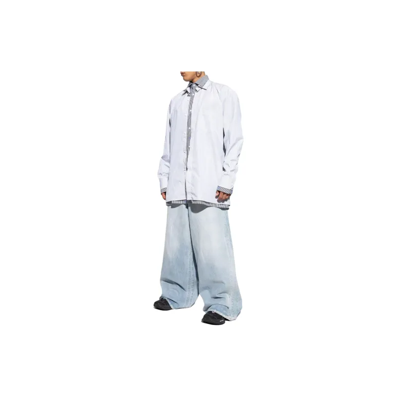 Vetements Striped Layered Long Sleeve Shirt-3
