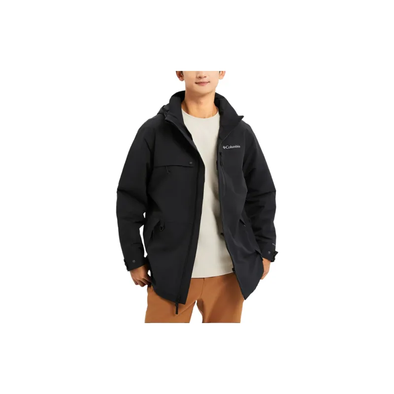 Columbia Transit Water-Resistant Windproof And Water-Repellent Windbreaker Jacket Men's Black-2