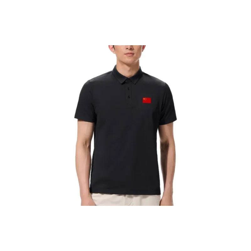 Anta Champion Series Polo Shirt Men's Night Sea Black-1