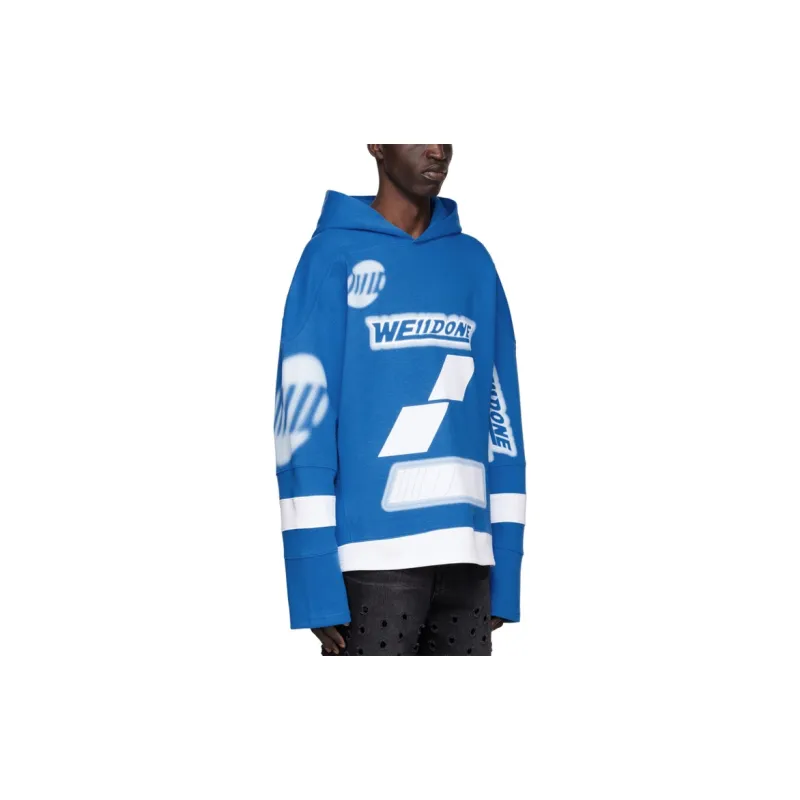 WE11DONE Oversized Football Hoodie-2