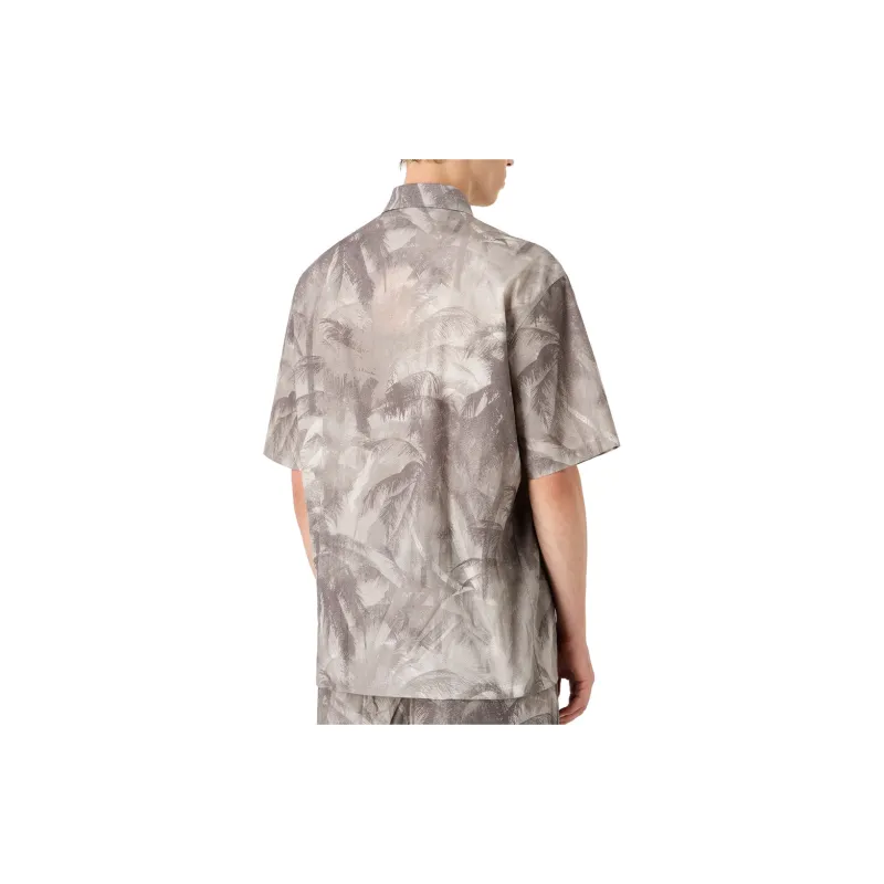 EMPORIO ARMANI Palm Tree print Button up Shirt-2
