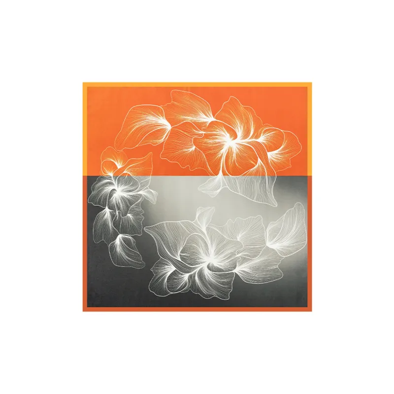 Shanghai Story 100% Mulberry Silk Silk Scarves Women's Patch Bamboo Leaf Flower Gift Box Set-70