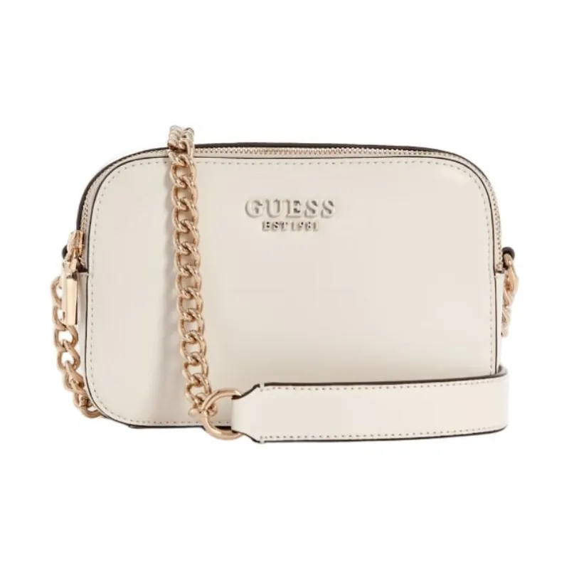 GUESS Smooth Artificial Leather Camera Bag Shoulder Bag Crossbody Bag Women's Gray White-0
