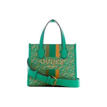 GUESS Artificial Leather Tote Bag Shopping Bag Handbag Mini Women's Green