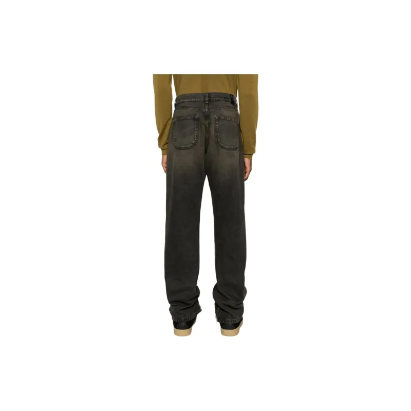 OFF WHITE Relax Round Straight Leg Jeans-1