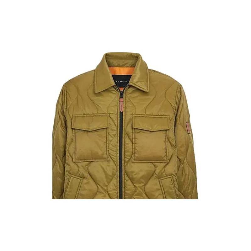 COACH Puffer Jacket Men's Olive Green-4