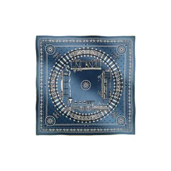 HERMES All Aboard! Silk Scarves Women's Blue