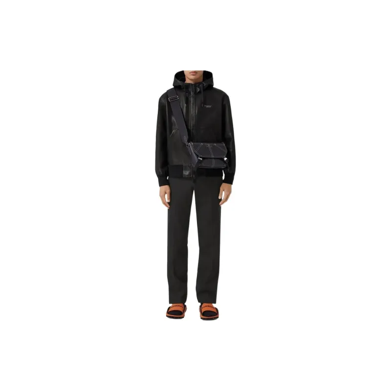 Burberry FW22 Leather Jacket Men's Black-1