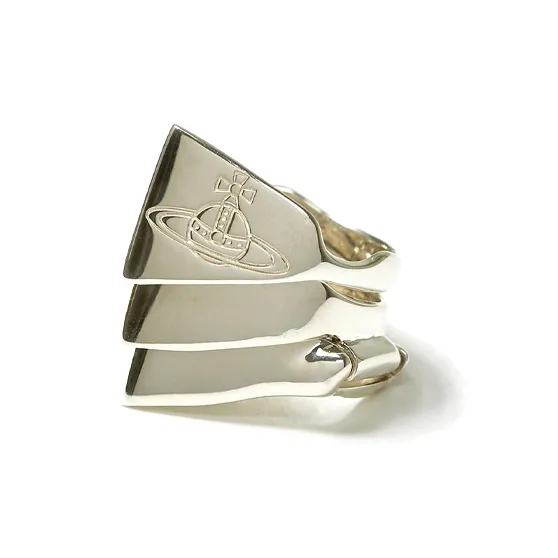 Vivienne Westwood Knuckleduster 925 Sterling Silver Rings Unisex Silver-0