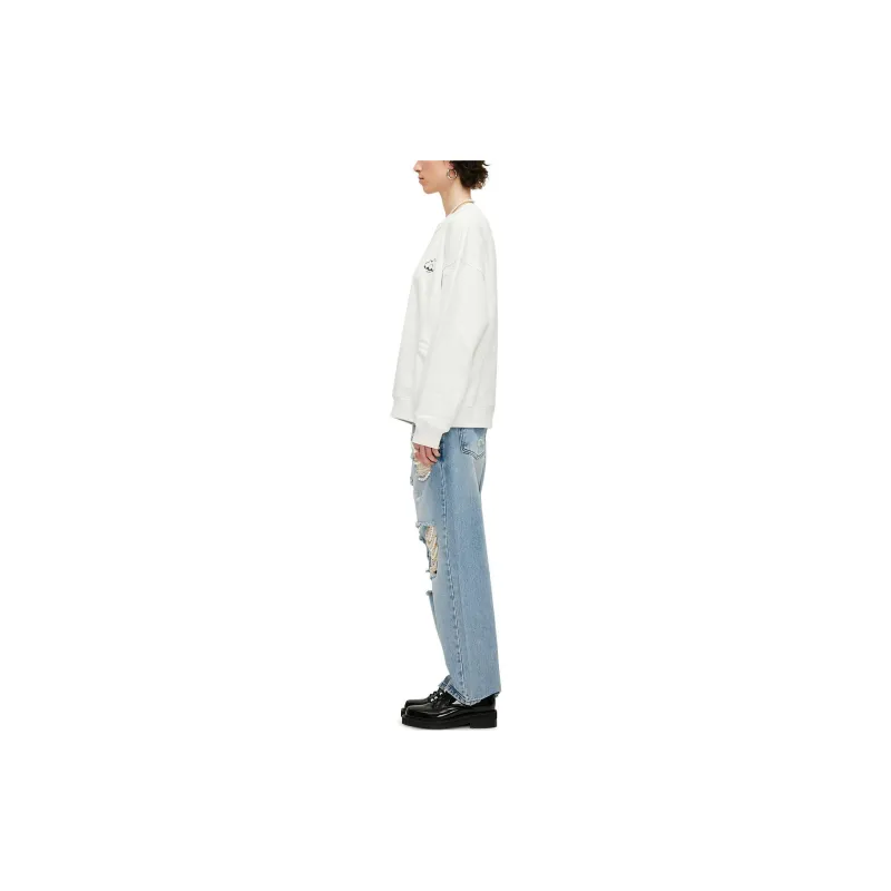 KIMHEKIM PEARL STAMPED SWEATSHIRT Sweatshirt Unisex WHITE/White-4