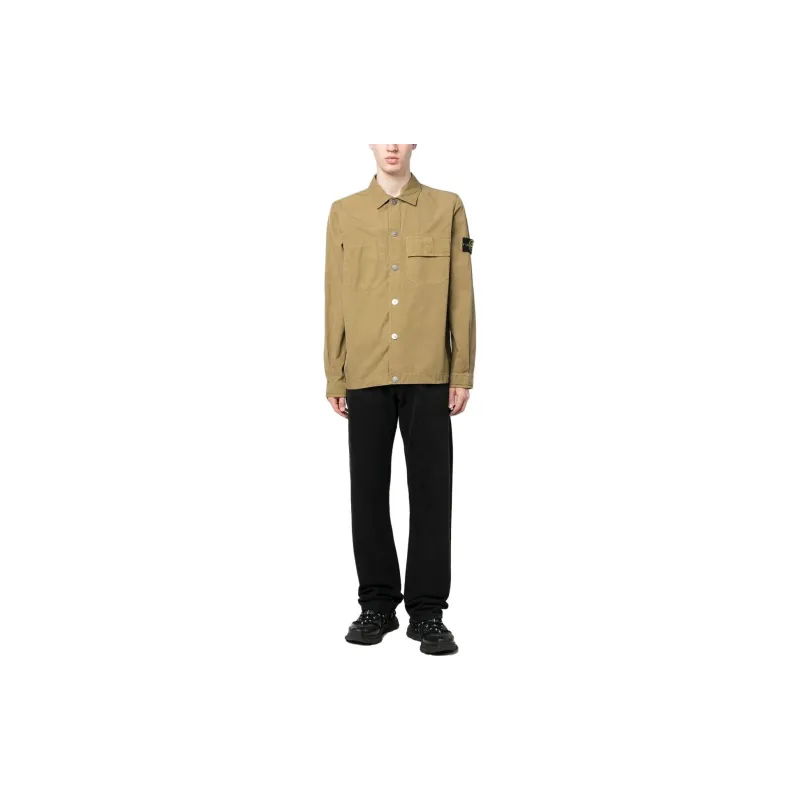 STONE ISLAND Shirts Men Khaki-1