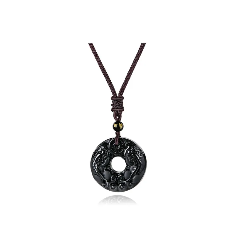 Moon Jewelry Obsidian Jade Necklaces Unisex-0