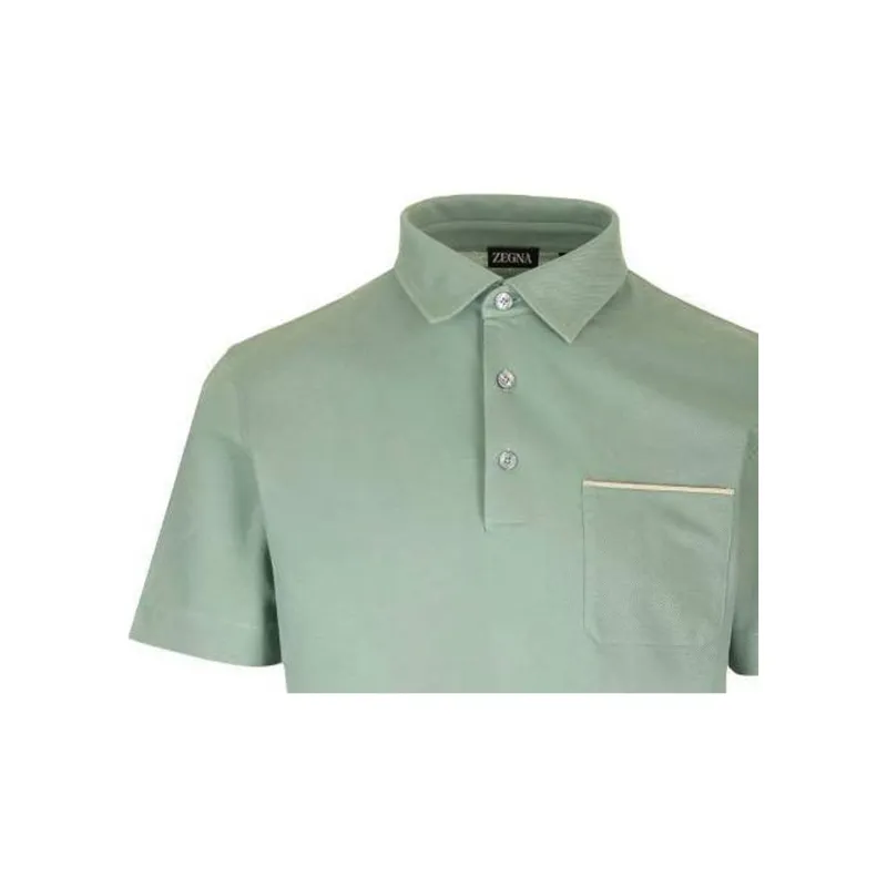 Ermenegildo Zegna Short Sleeved Button Detailed Polo Shirt-2