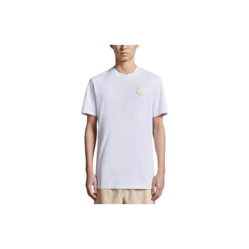Moncler Logo patch Cotton T shirt-2