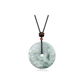 Best Wishes Bean Type Jadeite Necklaces Unisex
