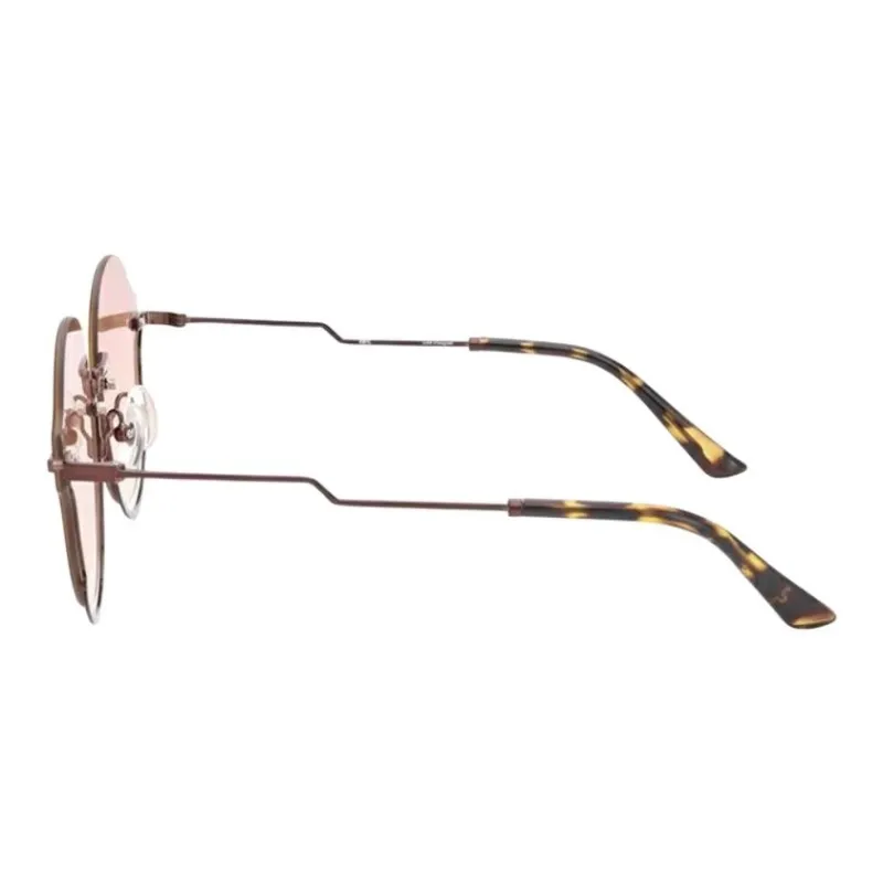 JINS Metal Irregular Shape Sunglasses Women's Brown-3
