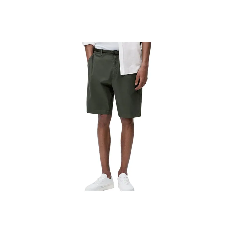 Massimo Dutti Casual Shorts Men Khaki Green-3