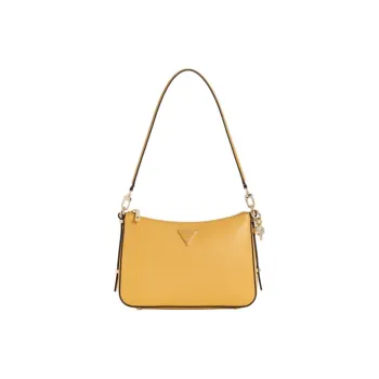 GUESS Artificial Leather Handbag Shoulder Bag Women's Yellow