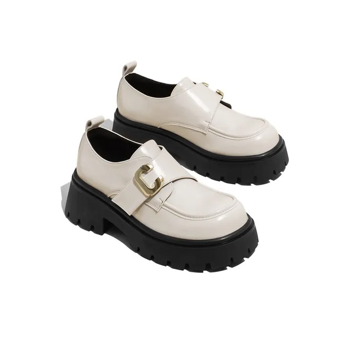 Old Meow Fashion Versatile Comfortable Height Increasing Loafers 5.5cm Women's-5