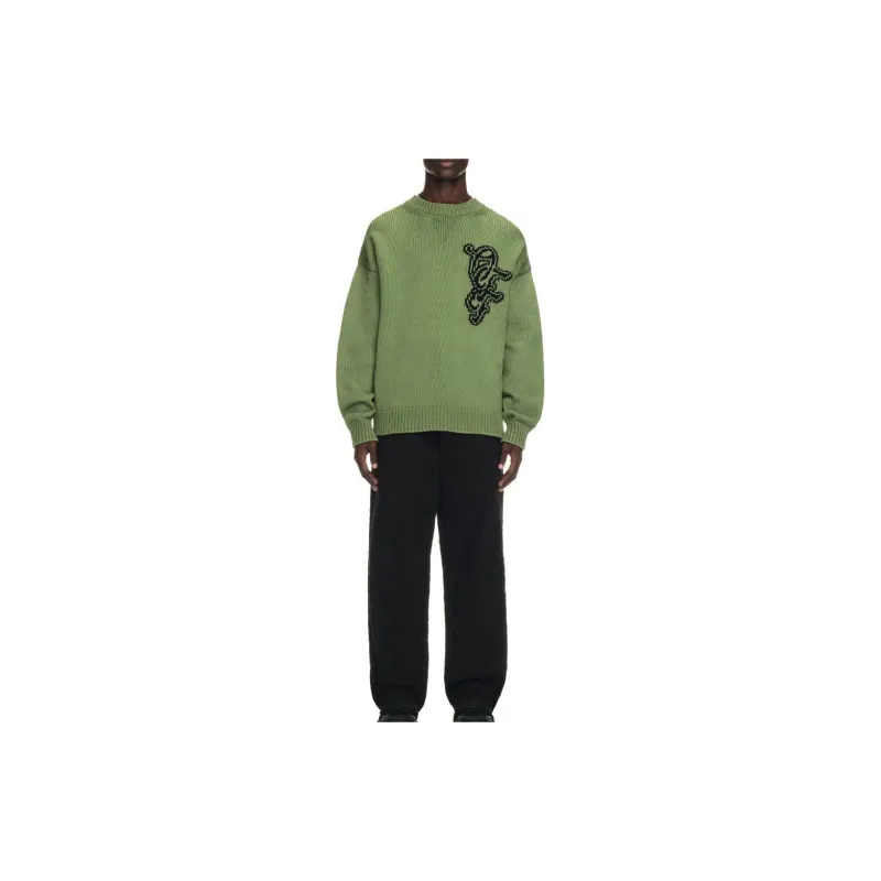 OFF WHITE SS24 Knitwear Regular Fit Men's Green-1