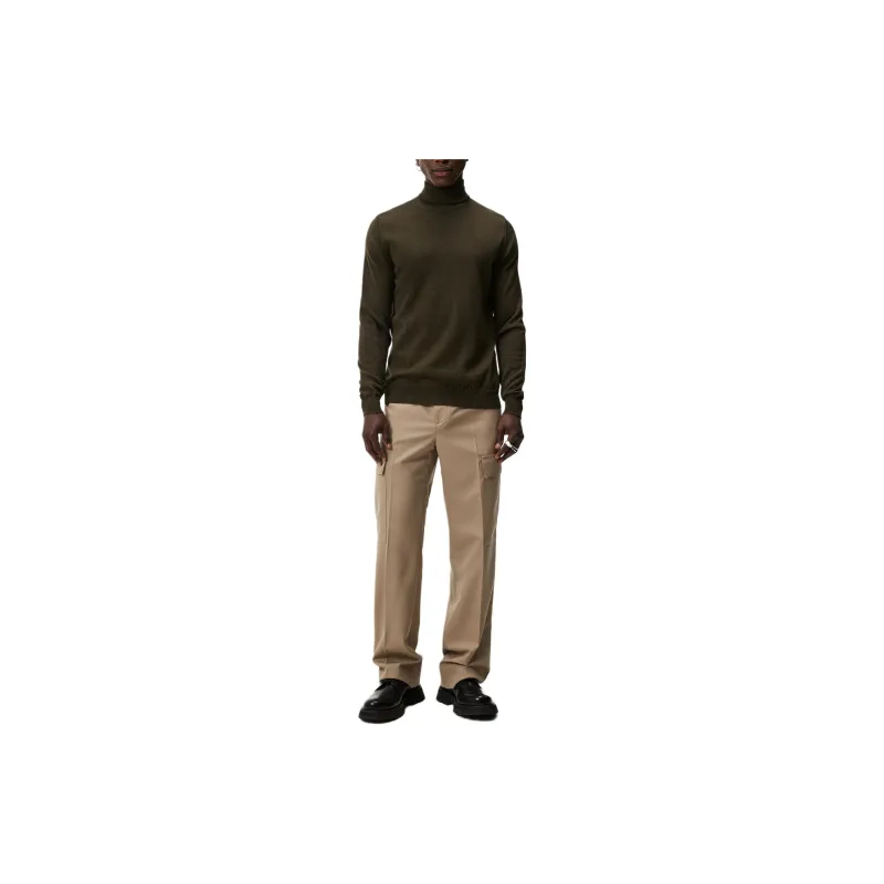 J.Lindeberg Lyd Merino Turtleneck Sweater Men's Forest Green-1