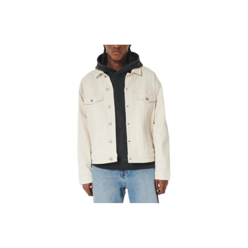Hollister Jackets Men Cream-3